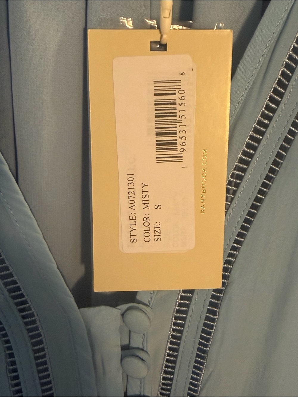 Ramy Brook Light Blue Ruffle V-Neck Mini Dress - Picture 3 of 5